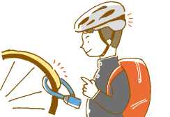 自転車ロックイラスト