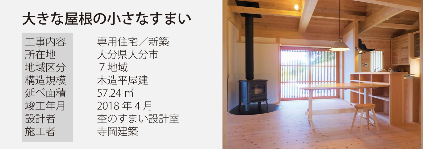 大きな屋根の小さなすまい