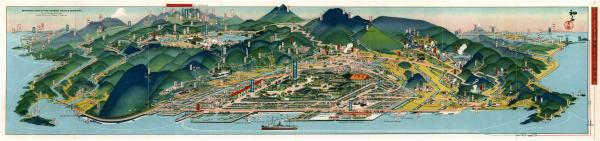 鳥瞰図「別府温泉御遊覧の志を里」