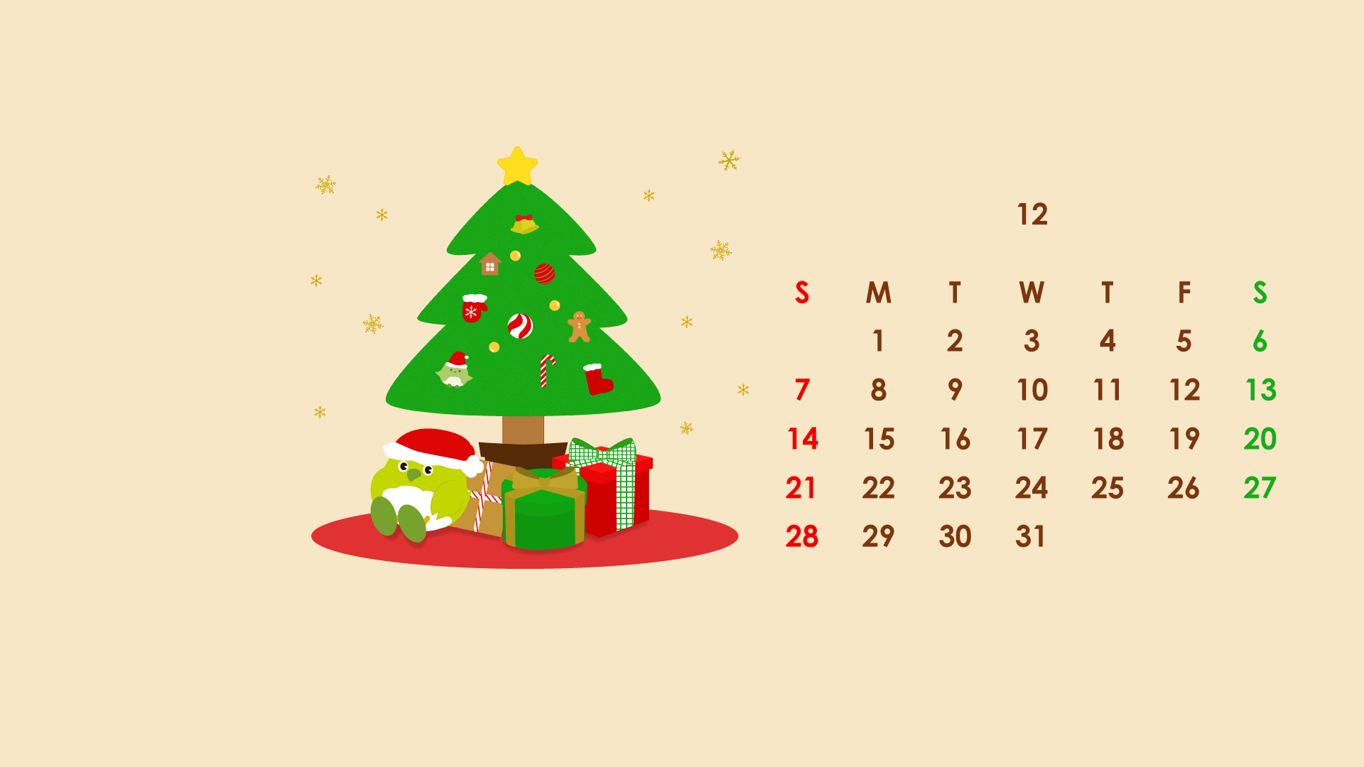 めじろん壁紙１２月