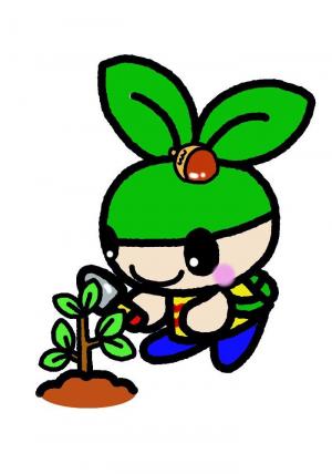植樹するもりりん