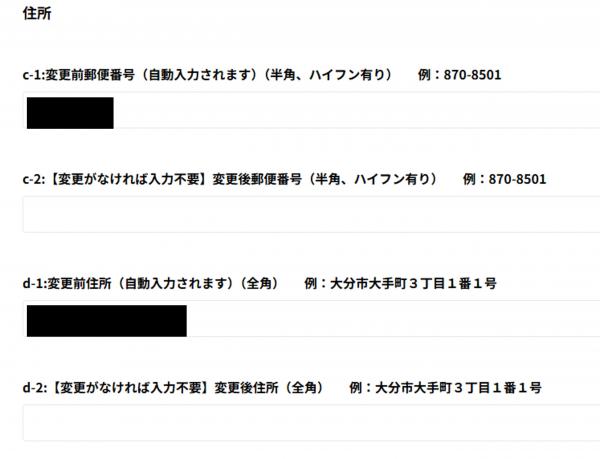 医療機関名称と住所