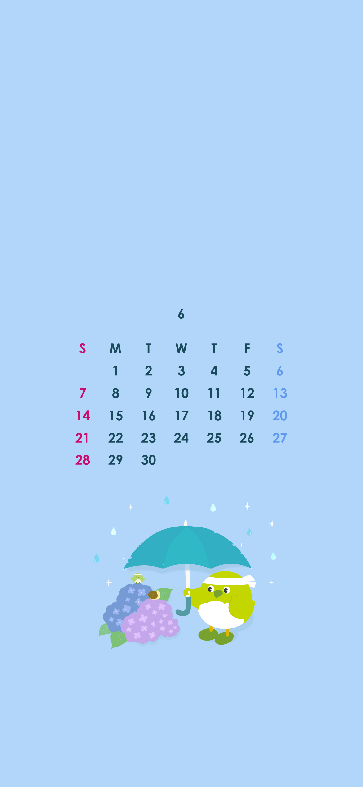 スマホカレンダー６月