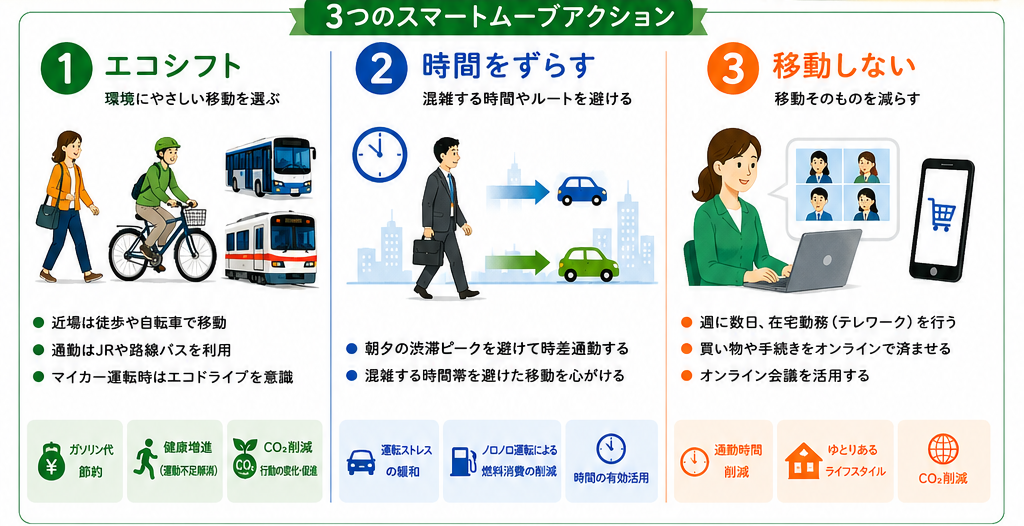 3つのスマートムーブアクション
