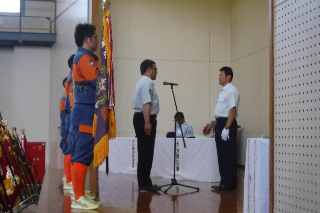 全国大会出場団による決意表明の様子