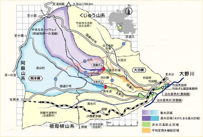 玉来ダム位置図