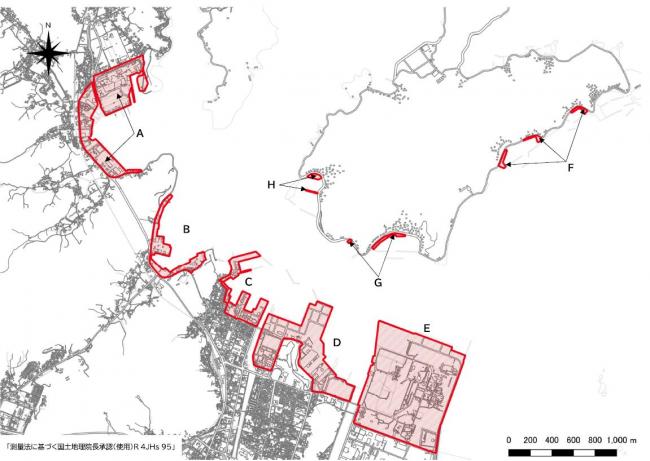 佐伯港の港湾位置図です。