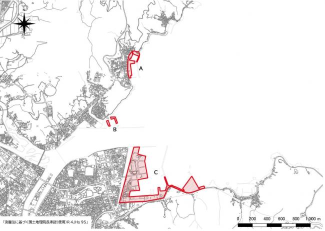 臼杵港の港湾位置図です。