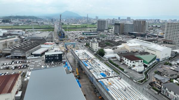 中間点→起点