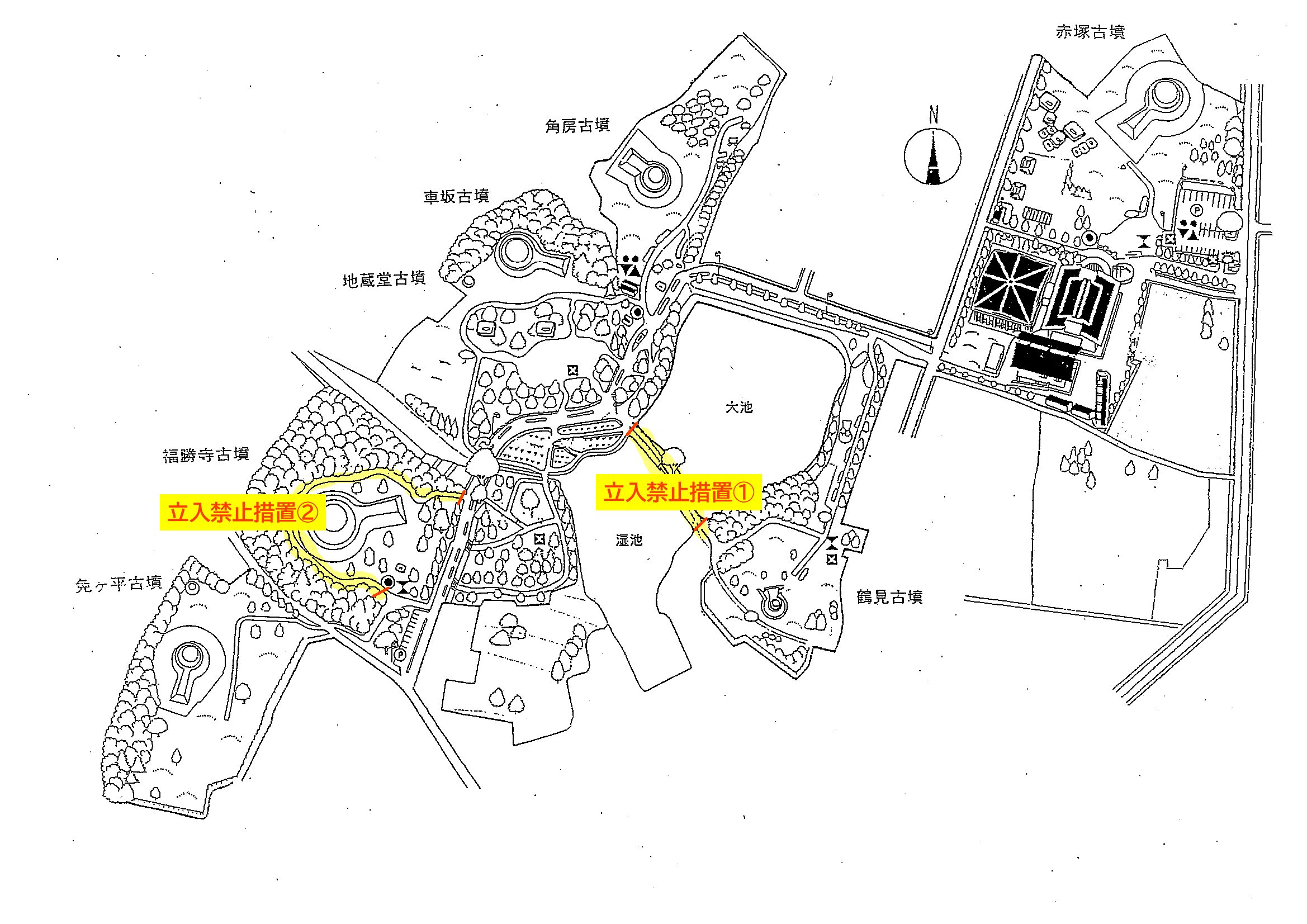 　位置図　風土記の丘全景図